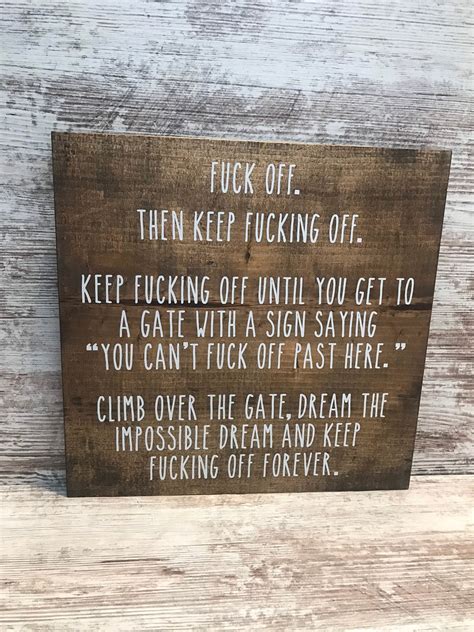 Fuck Off Sign L Fuck Off Quote L Fuck Off Definition Sign L Humorous Wooden Sign L Funny Sign L