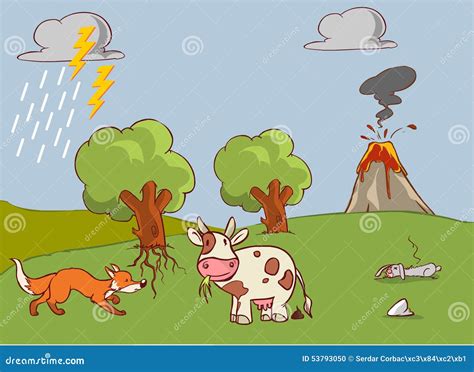 Nitrogen cycle stock vector. Illustration of educational - 53793050