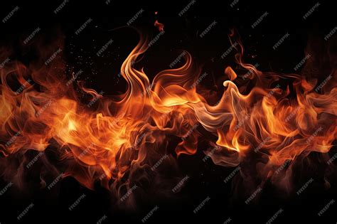 Premium AI Image | Flames on black background