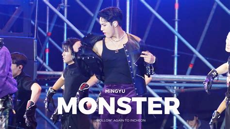 K Fancam Seventeen Mingyu Monster Follow Again To Incheon