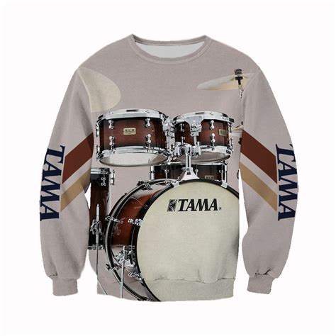 3d All Over Printed Brown Tama Drums Clothes Qs090173 Long Sleeved