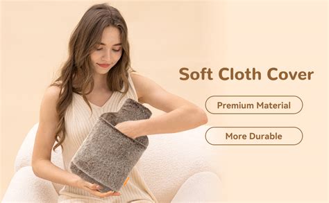 Samply Hot Water Bottle With Soft Premium Faux Fur Cover L Hot Water