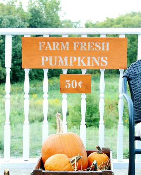 My Own Fall Pumpkin Patch Porch And A Diy Sign Knick Of Time