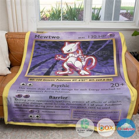 HOT Mewtwo Evolutions Pokemon Blanket Express Your Unique Style With BoxBoxShirt