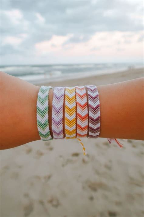 Chevron Friendship Bracelets Vsco Girl Bracelets Summer Bracelets