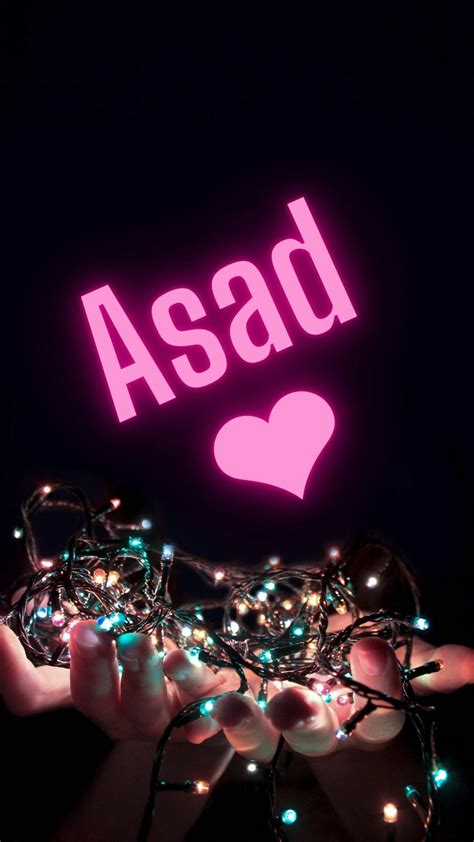 Asad Name Art Name Art Neon Signs Invitations