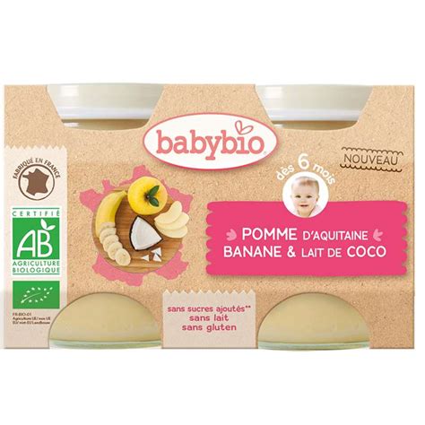 Petit Pot Pomme D Aquitaine Banane Lait De Coco Bio D S Mois