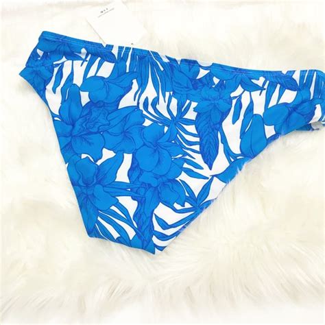 Athena Swim Nwt Athena Blue White Floral Bikini Bottoms Poshmark