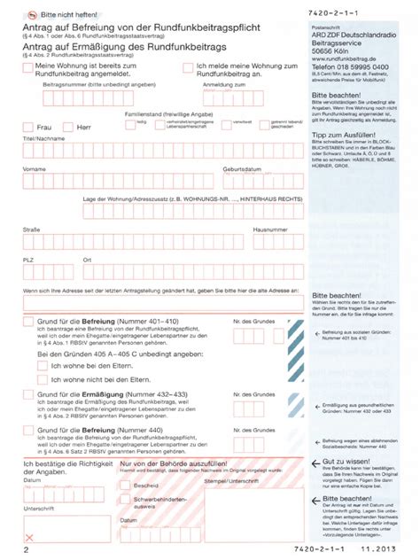 Antrag Auf Befreiung Von Der Rundfunkbeitragspflicht Pdf