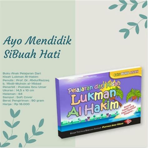 Jual Buku Anak Pelajaran Dari Kisah Lukman Al Hakim Shopee Indonesia