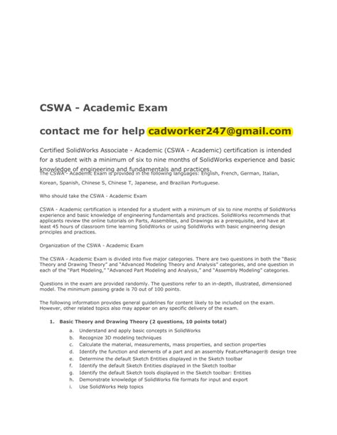 Cswa Academic Exam Guide Content Tips And Preparation