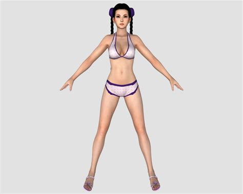 Beautiful Beach Bikini Girl D Model CGTrader