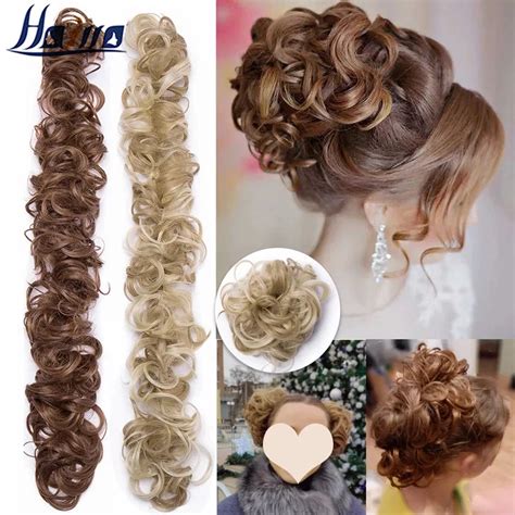 Hairro Chignon Sint Tico Scrunchies Bagun Ado Bun De Cabelo El Stico