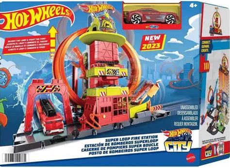 Hot Wheels City Super Loop Fire Station 164 Track Set Mattel Toys ToyWiz