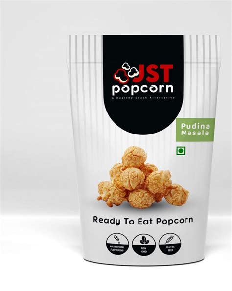 Jst Popcorn Pudina Masala Flavor Ready To Eat Gourmet Popcorn Pack Of