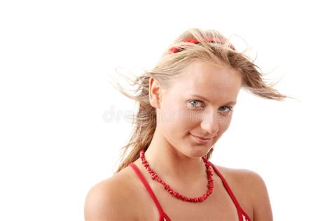 Verticale Blonde Attrayante Image stock Image du femelle modèle