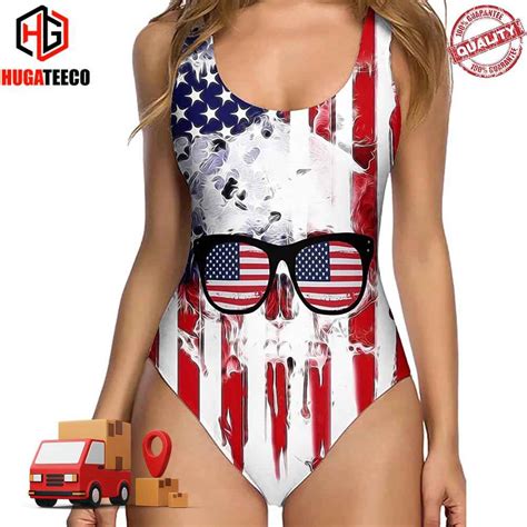 Skull American Flag Ugly Swimsuit Bikini Summer Collections