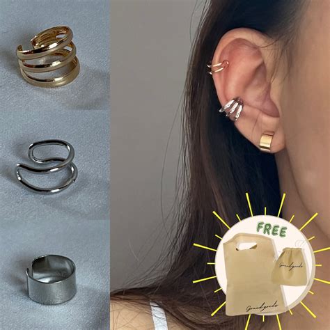 Jual Basic Clip Earring Anting Cuff Earcuff Anting Jepit Tanpa