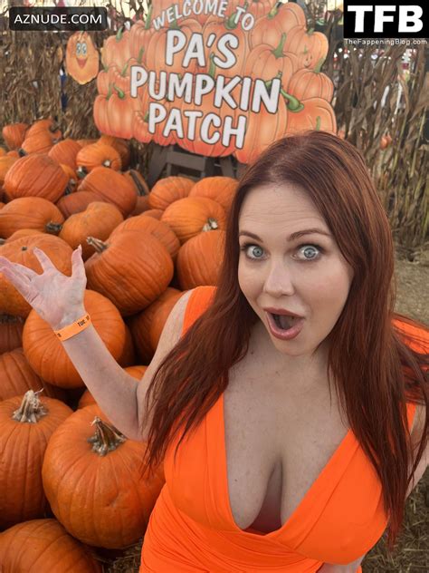 Maitland Ward Sexy Poses Showing Off Her Hot Cleavage Shopping For Pumpkins In Long Beach AZNude