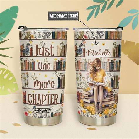 Just One More Chapter Girl With Books HHLZ270623407 Stainless Steel Tu