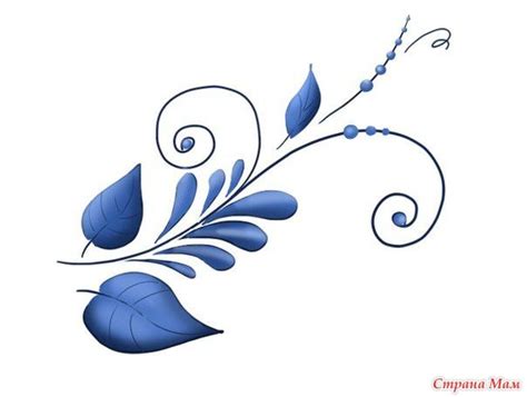 Гжель. Картинки, орнаменты и трафареты для творчества (декупаж ...