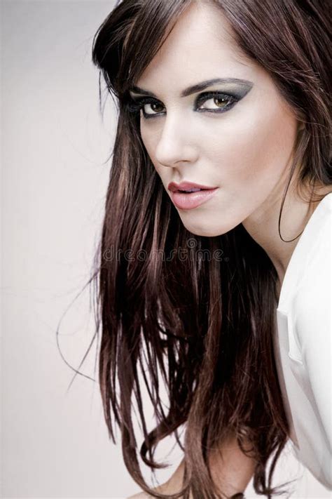Brunette Avec Le Long Cheveu Image Stock Image Du Beaut Beau