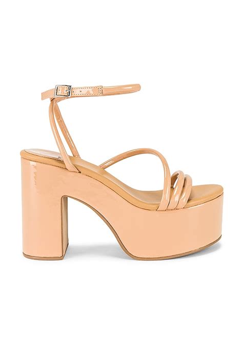 Jeffrey Campbell Mamba Platform Sandal In Dusty Nude Patent Revolve