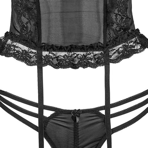 Lace See Through Lingerie Set Q CHASTITYALL
