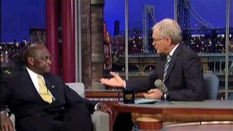 Letterman And Cain Talk Sex Scandals