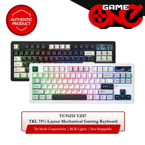 Yunzii Yz Tri Mode Hot Swappable Rgb Mechanical Gaming Keyboard Milk Switch Lazada Ph