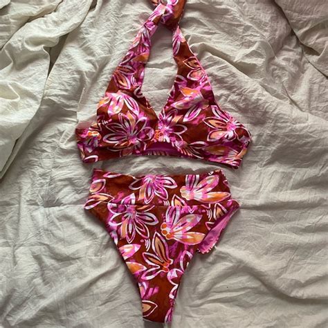 Aerie Swim New American Eagle Aerie Halter Top Cheeky Bikini Poshmark