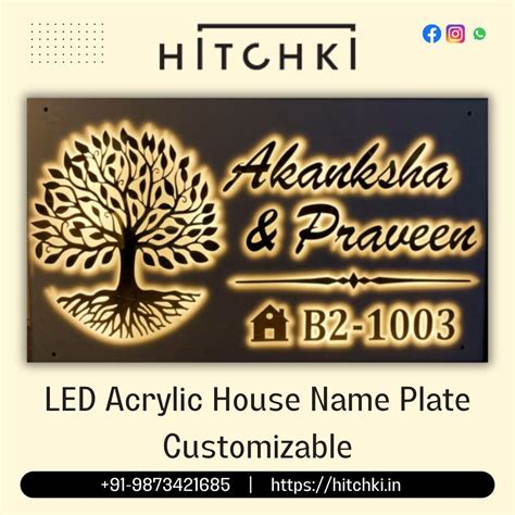 LED Acrylic House Nameplate Illuminate Your Identity