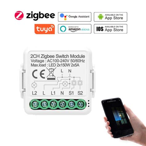 Tuya Zigbee Wall Switch Module 2CH with N Line โมดูล Zigbee สมาทสวิทซ์ ...