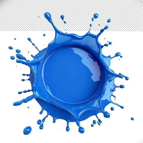 Premium Psd Glossy Liquid Paint Droplet Splatter Transparent Background