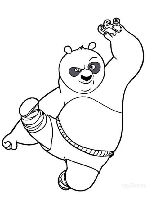 Coloriage Kung Fu Panda Po télécharger et imprimer gratuit sur