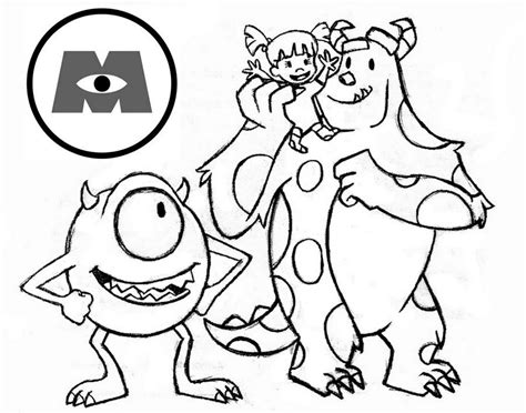 Monsters Inc Boo Drawing - Monsters Inc Boo James P Sullivan Mike ...