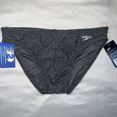 Mens Speedo Solar Bikini Swim Brief Powerflex Eco Heather Grey Size X Ebay