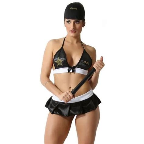 Conjunto Policial Cassetete Lingerie Sensual Fantasia Feminina Shopee Brasil