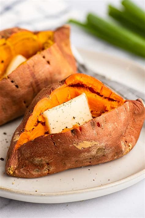 How to Make a Microwave Sweet Potato - Baking Mischief