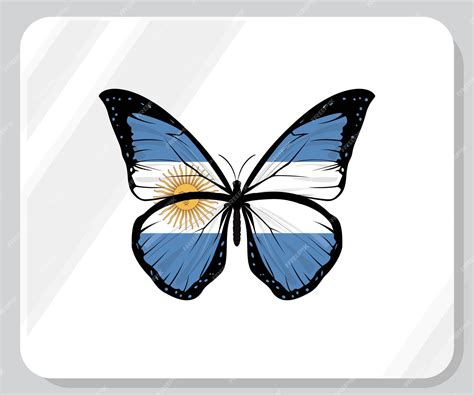 Premium Vector | Argentina butterfly pride flag icon