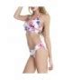 Fashion Women S Criss Cross Floral Printed Padded Swimsuit Bikini Set Floral Printed Cz Yx Cold