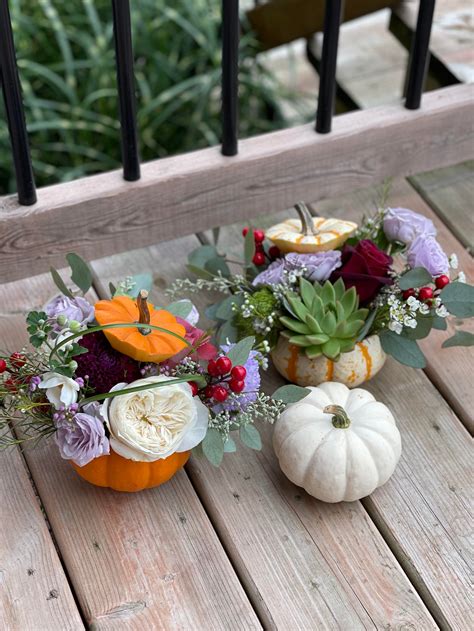 Cute Mini Pumpkin Arrangements
