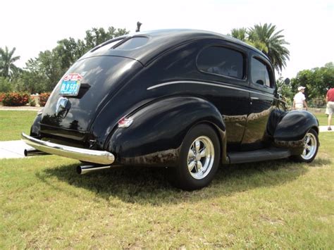 Ford Tudor Deluxe Sedan Two Door Black Hotrod Streetrod Hot Rod Street Usa