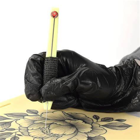 3D ручка для татуировки, силиконовый материал, желтый/черный цвет ...