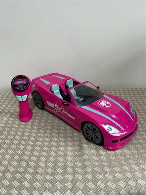 Barbie Dream Car Rc Remote Control Car Toy Radio Control Pink Tested