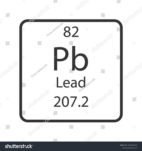 Lead Symbol Chemical Element Periodic Table Stock Vector (Royalty Free ...