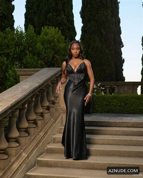 Normani Sexy Shows Off Her Hot Cleavage In A Gorgeous Black Dress For Azazie AZNude