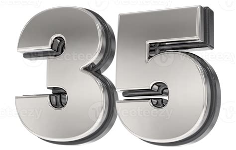 number silver  black  render  png