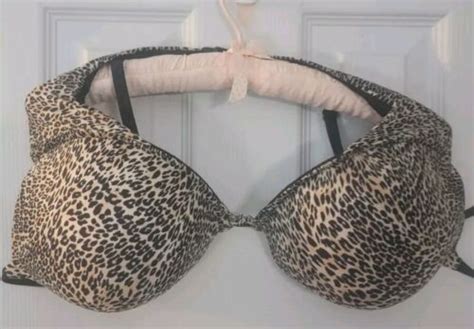 Victoria Secret Very Sexy Push Up Leopard Print Bra 38dd Ebay