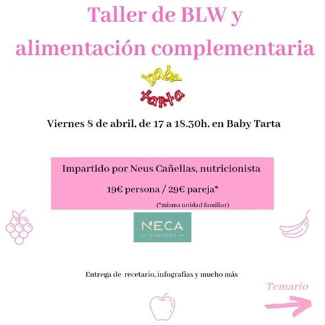 Taller de BLW y alimentación complementaria Tu peque en Mallorca